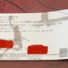 10/21土曜日 ドラゴンフライズ ペアチケット