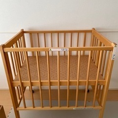 【美品】ワンタッチハイベッド　クールミニ　ベビーベッドミニ