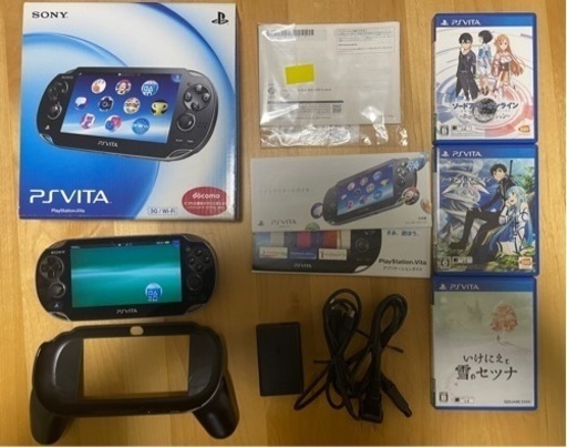 売れました⭐︎PSVita ブラック 3G/Wi-Fi  32GBメモカ、ソフト3本付
