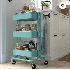 IKEA☆RÅSKOG ロースコグ☆キッチンワゴン☆ターコイズ