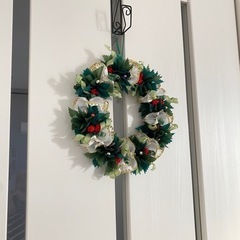 出張レッスン　柊のクリスマスリースの画像