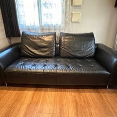 （予約済)牛革ソファ(大塚家具)