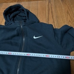 【NIKE】ナイキ スウェットパーカー フルジップ スウッシュ ブラック 黒 Mの画像