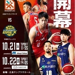 (相談中)10/22 バスケットボール開幕戦 ドラゴンフライズの画像