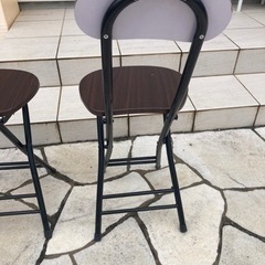 値下げしました！折りたたみ椅子　2脚セットの画像