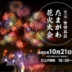 【急募】10/21(土) たまがわ花火大会 有料席 ペアシート