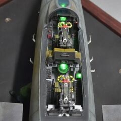 プラモデル完成品 1/48 F-14A トムキャット　電飾ジオラマの画像