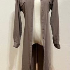 ロングシャツ　ブラウン系の画像