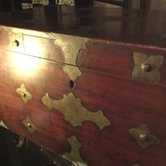 銭函（トンゲ）李朝家具/鍵使えます【F00181】の画像