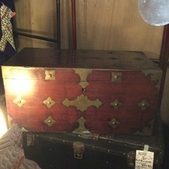 銭函（トンゲ）李朝家具/鍵使えます【F00181】の画像
