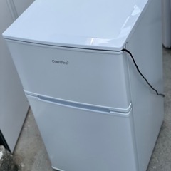 Comfee 冷蔵庫 ホワイト　90L COMFEE' 冷蔵庫 90L 2ドア 右開き ホワイト RCT90WH/E 耐熱天板