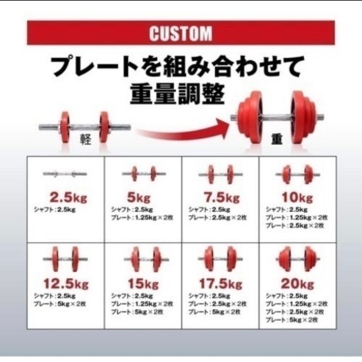 IROTEC（アイロテック） ラバー ダンベル 40KGセット（片手20kg×2個）