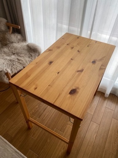 無印良品　パイン材テーブル　デスク　折りたたみ式　80×50×70