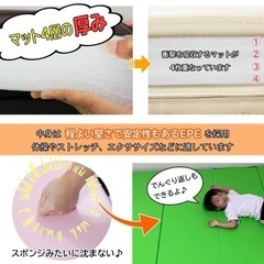 体操 マット ヨガ トレーニング 5段 折りたたみ 200×80×4cmの画像