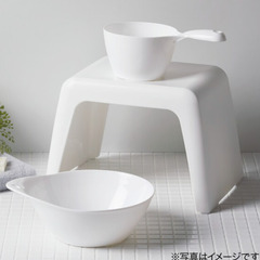 風呂いす ホワイト　ニトリ（ラフィーネ）　通気性良好♪ 　高さ25cm 　の画像
