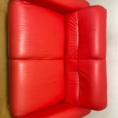 【決まりました】2掛けソファー 赤ソファーの画像
