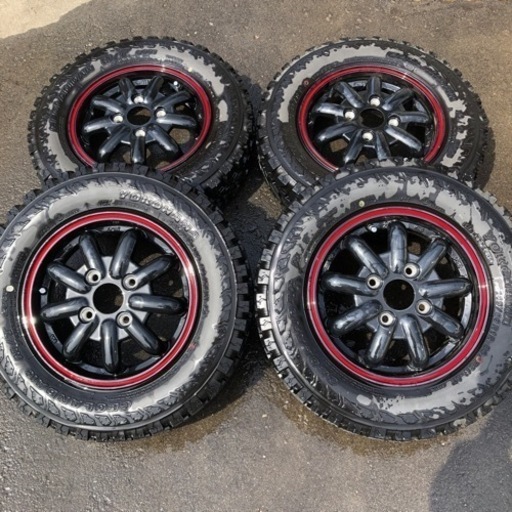 軽トラ用　MTタイヤ　社外アルミ