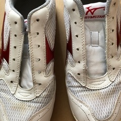 体育館シューズ　GYMSTAR 赤（25.5cm）中古品の画像
