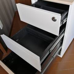 【中古】Fenge デスクワゴン スチール製 オフィスワゴン サイドワゴンキャビネットの画像