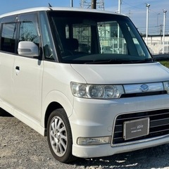 【支払総額9.8万円】まだまだ人気！タントカスタム初期型！車検令和6年11月機関良好 即日納車okスマートキーTV HDDナビ付き♪お手頃軽自動車！の画像