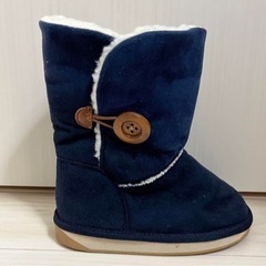 ほぼ未使用】値下げ【ジータ/GITA】キッズシューズ　ボア付ブーツ　18センチの画像