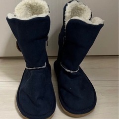 ほぼ未使用】値下げ【ジータ/GITA】キッズシューズ　ボア付ブーツ　18センチの画像
