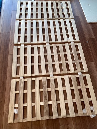四つ折り すのこマット 軽量 桐 すのこ シングル