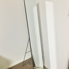 スリムスタンドミラー　ダークブラウン　高さ約140cmの画像