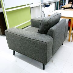 一人掛けソファー　グレー　リユース品の画像
