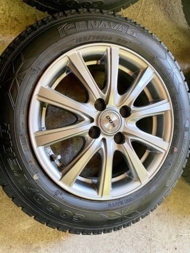 【スタッドレス】GOODYEAR ICENAVI 6 165/70 R14 81Q タイヤ＆ホイール×4本セット