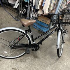 ▼リサイクルショップだいえい　26インチ 自転車 黒 トンボ ハンドル 防犯登録 消費税込みの画像