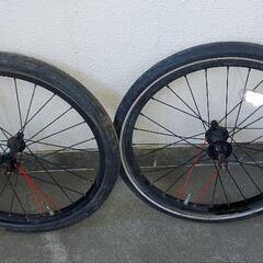 【】【】自転車のﾀｲﾔ&ﾎｲｰﾙの前後ｾｯﾄ20ｲﾝﾁ×1.50です。