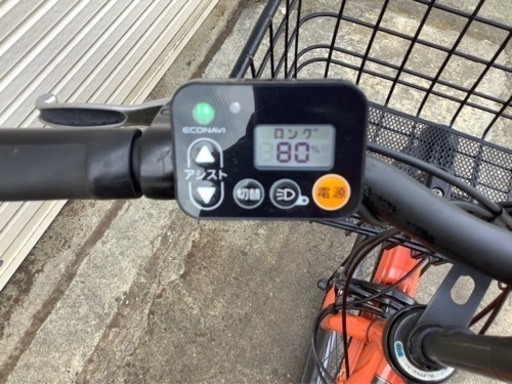 204 パナソニック最新機種電動アシスト自転車ティモS26インチ　オレンジボディー