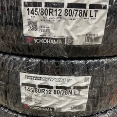 値上がり前に！25年製！145/80R12 80/78N(145R12 6PR)ヨコハマタイヤ スタッドレスタイヤSY01V 4本 作業代、消費税全て込み19800円！の画像