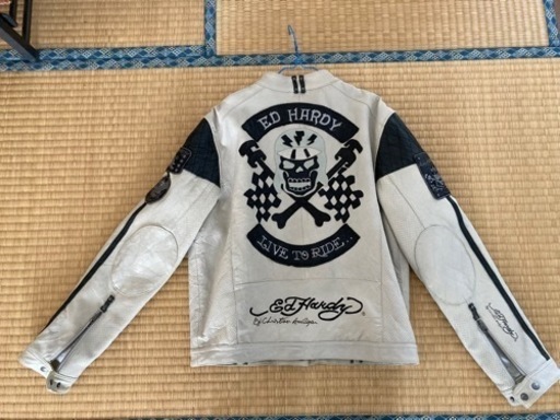 Ed Hardyバイク用レザージャケット