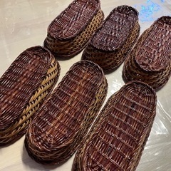籐　おしぼり置きの画像