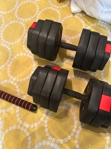 決まりました。可変式ダンベル 20kg×2