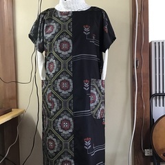 着物リメイク　大島紬のチュニック①