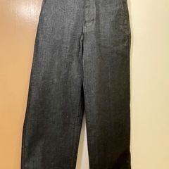 無印良品ワイドパンツ　デニム黒　S