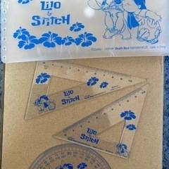値下げ~~~定規･三角定規･分度器セット 2セットの画像