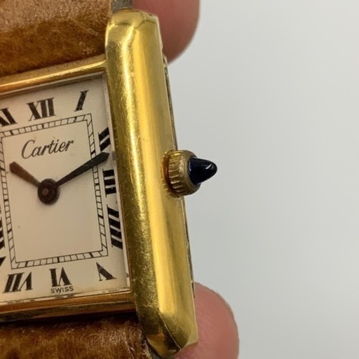 カルティエ　プレマストタンク　アンティーク　７０年代　18K金張り
