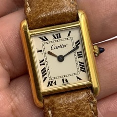 カルティエ　プレマストタンク　アンティーク　７０年代　18K金張りの画像