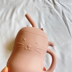 2こセット！ ベビー ソフト トレーニング カップ 水筒 ストロー付きの画像