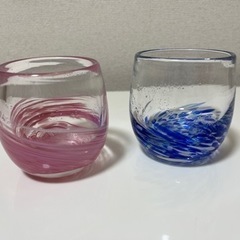 琉球ガラスコップ（ペア）蛍石
