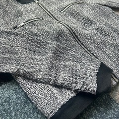 ジュエリウム　ジップアップツイードブルゾン ジャンパー　サイズF