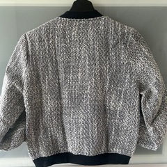 ジュエリウム　ジップアップツイードブルゾン ジャンパー　サイズFの画像