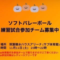 ソフトバレー練習試合相手募集中