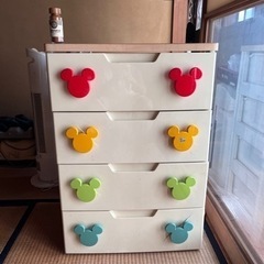 【再募集中】衣類収納　タンス　ミッキーマウス