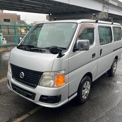 【ご成約】23年車❗️キャラバン ロング ターボ DX4wd！E25！点検記録！両側スライドドア ！リアヒーター！ルーフキャリアの画像
