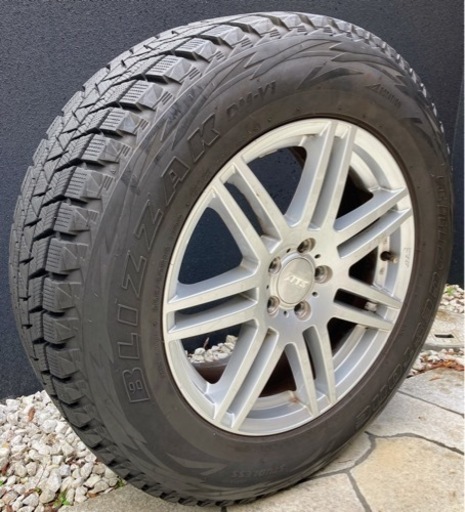 265/60R18 4本 スタッドレスタイヤ ホイール付 5穴 8.5J×18屋内保管 ブリヂストン  バリ溝 最安 宇治 久御山